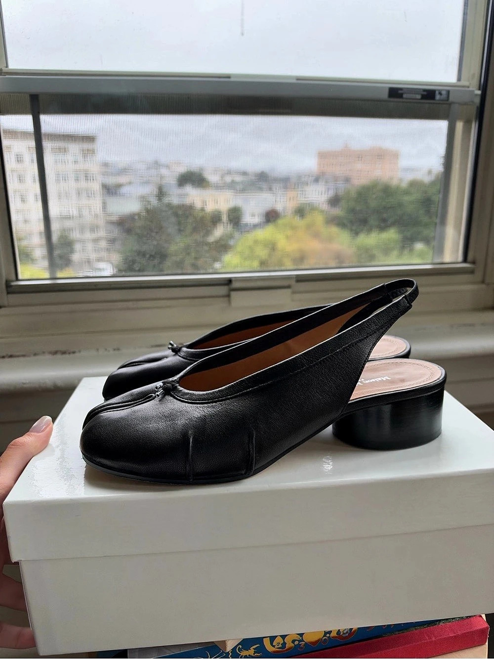 Maison Margiela Tabi New Ballerina Slingback Pumps Black EU 37